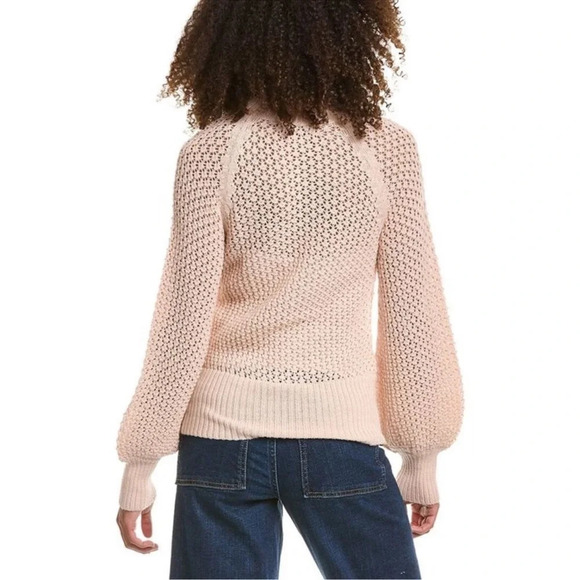 St. Roche Betttina Sweater Shell Pink NWT Hand Knitted Alpaca Feminine Delicate - Picture 2 of 4